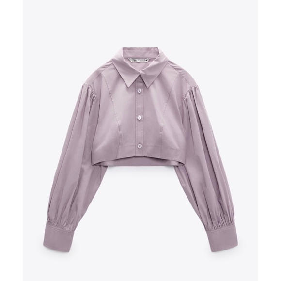 Zara Cropped Poplin Shirt - Picture 7 of 7
